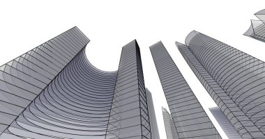 soyut mimari duvar kağıdı tasarımı, dijital konsept arkaplan