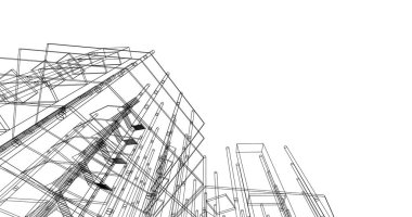 soyut mimari duvar kağıdı tasarımı, dijital konsept arkaplan