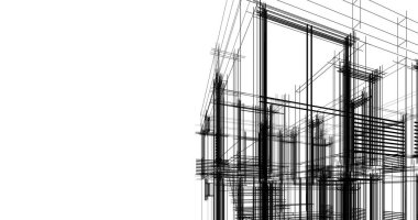 soyut mimari duvar kağıdı tasarımı, dijital konsept arkaplan