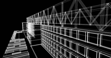 soyut mimari duvar kağıdı tasarımı, dijital konsept arkaplan
