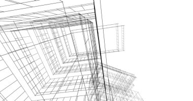soyut mimari duvar kağıdı tasarımı, dijital konsept arkaplan
