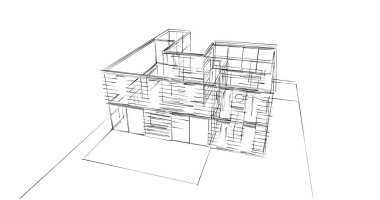 soyut mimari duvar kağıdı tasarımı, dijital konsept arkaplan