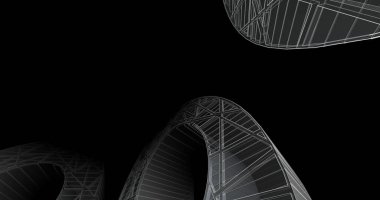 soyut mimari duvar kağıdı tasarımı, dijital konsept arkaplan