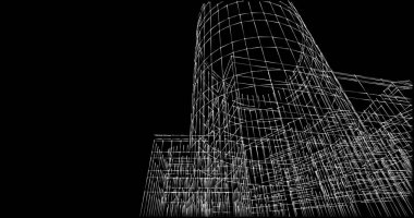 soyut mimari duvar kağıdı tasarımı, dijital konsept arkaplan