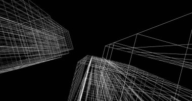 soyut mimari duvar kağıdı tasarımı, dijital konsept arkaplan