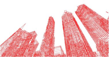 soyut mimari duvar kağıdı tasarımı, dijital konsept arkaplan