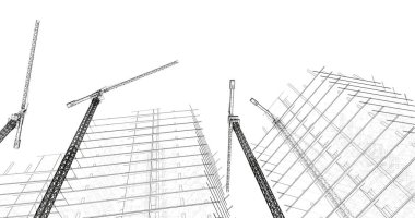 soyut mimari duvar kağıdı tasarımı, dijital konsept arkaplan