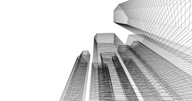 soyut mimari duvar kağıdı tasarımı, dijital konsept arkaplan