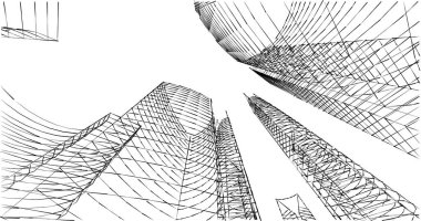 soyut mimari duvar kağıdı tasarımı, dijital konsept arkaplan