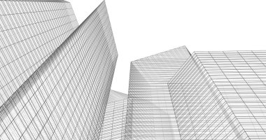 soyut mimari duvar kağıdı tasarımı, dijital konsept arkaplan