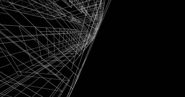 soyut mimari duvar kağıdı tasarımı, dijital konsept arkaplan