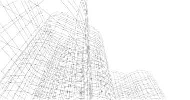 soyut mimari duvar kağıdı tasarımı, dijital konsept arkaplan