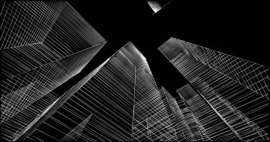 soyut mimari duvar kağıdı tasarımı, dijital konsept arkaplan