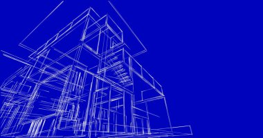 soyut mimari duvar kağıdı tasarımı, dijital konsept arkaplan