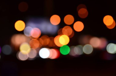 Bulanık soyut ışıklar gece şehrin arka planı