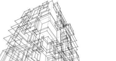 soyut mimari duvar kağıdı tasarımı, dijital konsept arkaplan