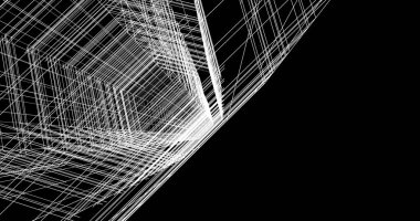 Mimari sanat konseptinde soyut çizgiler, minimum geometrik şekiller. 