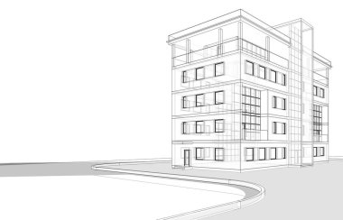 soyut mimari duvar kağıdı tasarımı, dijital konsept arkaplan