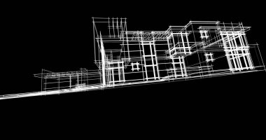 soyut mimari duvar kağıdı tasarımı, dijital konsept arkaplan