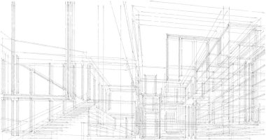 soyut mimari duvar kağıdı tasarımı, dijital konsept arkaplan