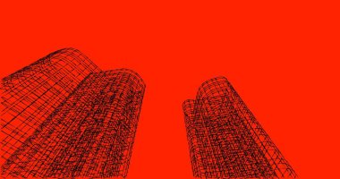 soyut mimari duvar kağıdı tasarımı, dijital konsept arkaplan