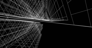 soyut mimari duvar kağıdı tasarımı, dijital konsept arkaplan