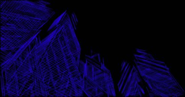 Arkaplanda mimari bina 3d illüstrasyon