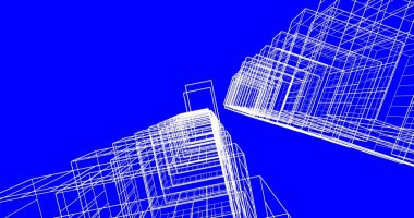 soyut mimari duvar kağıdı tasarımı, dijital konsept arkaplan