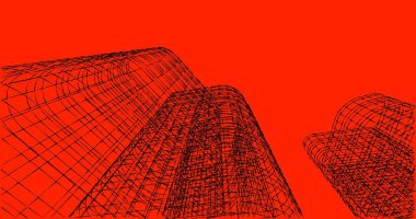 soyut mimari duvar kağıdı tasarımı, dijital konsept arkaplan