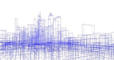 soyut mimari duvar kağıdı tasarımı, dijital konsept arkaplan