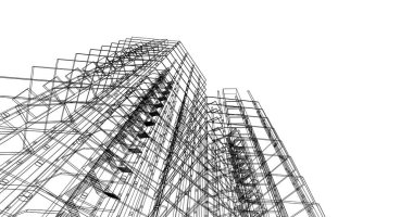 soyut mimari duvar kağıdı tasarımı, dijital konsept arkaplan