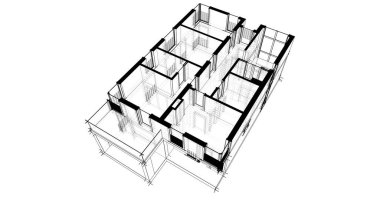 soyut mimari duvar kağıdı tasarımı, dijital konsept arkaplan