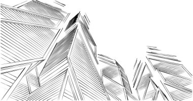 eskiz sanatı, geometrik mimari binalar tasarımı