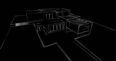 soyut mimari duvar kağıdı tasarımı, dijital konsept arkaplan