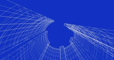 soyut mimari duvar kağıdı tasarımı, dijital konsept arkaplan