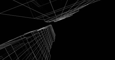 soyut mimari duvar kağıdı tasarımı, dijital konsept arkaplan