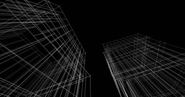 soyut mimari duvar kağıdı tasarımı, dijital konsept arkaplan