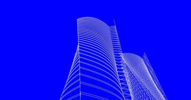 soyut mimari duvar kağıdı tasarımı, dijital konsept arkaplan