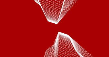 Mimari sanat konseptinde soyut çizgiler, minimum geometrik şekiller. 