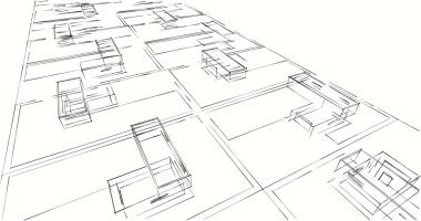 soyut mimari duvar kağıdı tasarımı, dijital konsept arkaplan