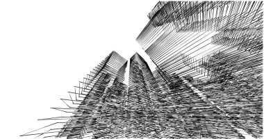 soyut mimari duvar kağıdı tasarımı, dijital konsept arkaplan