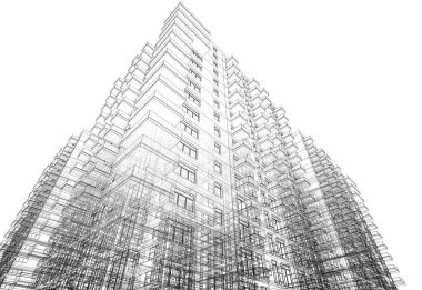 soyut mimari duvar kağıdı tasarımı, dijital konsept arkaplan