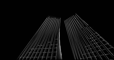 soyut mimari duvar kağıdı tasarımı, dijital konsept arkaplan