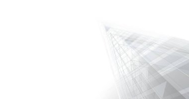 Mimari sanat konseptinde soyut çizgiler, minimum geometrik şekiller. 