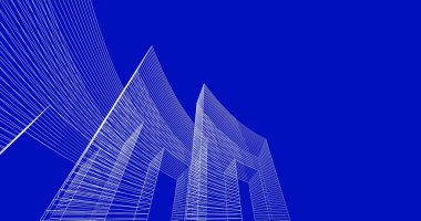 soyut mimari duvar kağıdı tasarımı, dijital konsept arkaplan