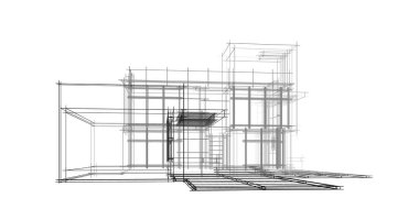 soyut mimari duvar kağıdı tasarımı, dijital konsept arkaplan
