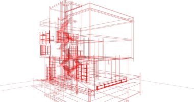 soyut mimari duvar kağıdı tasarımı, dijital konsept arkaplan