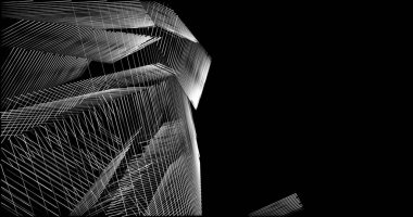 soyut mimari duvar kağıdı tasarımı, dijital konsept arkaplan