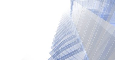 Mimari sanat konseptinde soyut çizgiler, minimum geometrik şekiller. 