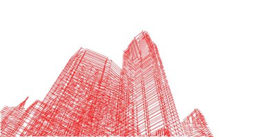 soyut mimari duvar kağıdı tasarımı, dijital konsept arkaplan